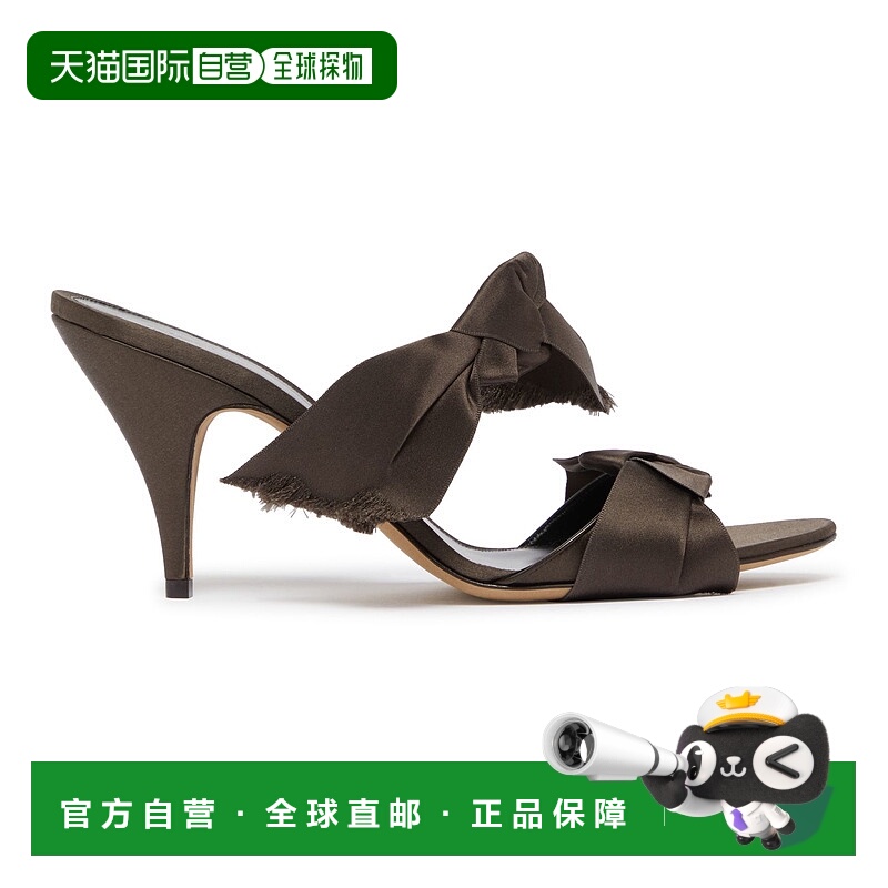 香港直邮The Row 女士 Vika 结饰高跟凉鞋 brown棕色 舒适时尚