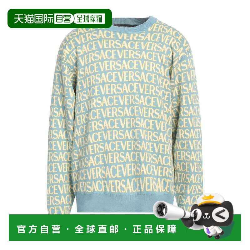 1h可退 香港直邮versace 范思哲 男士 毛衣 blue蓝色 舒适时尚
