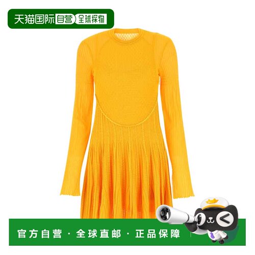 香港直邮GIVENCHY 女士半身裙 BW21GC4ZEK710 SS2023 黄色 褶裥针