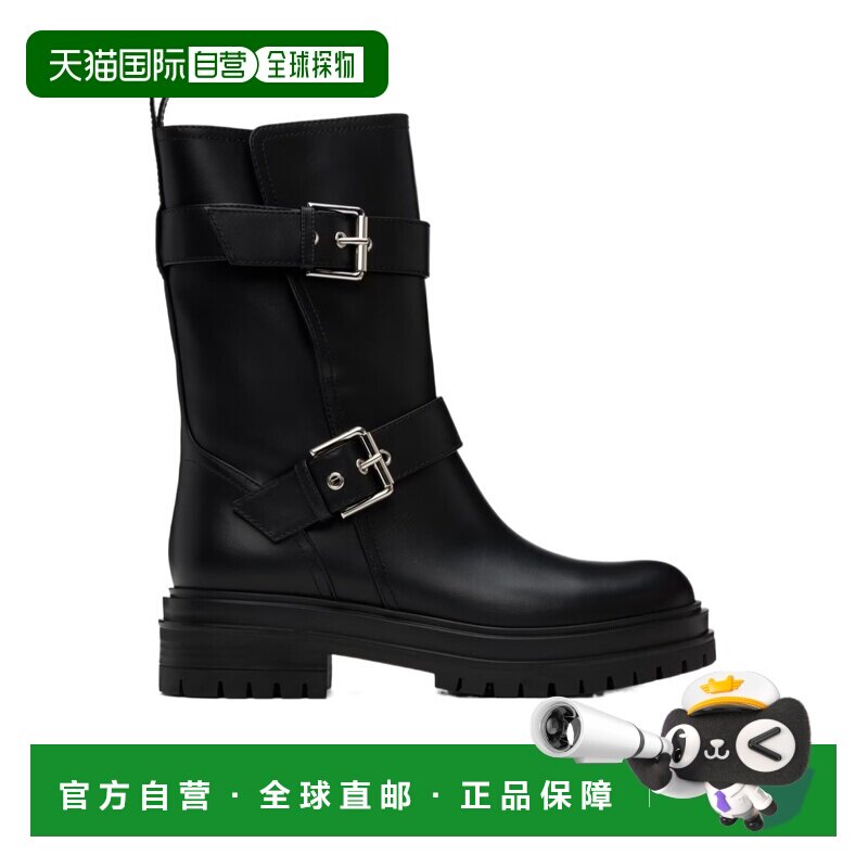 香港直邮Gianvito Rossi Thiago搭扣短筒靴 G7300420GOMCLN女靴
