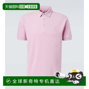 香港直邮Etro 男士 1h可退 艾特罗 舒 棉质凸纹布Polo衫 pink粉色
