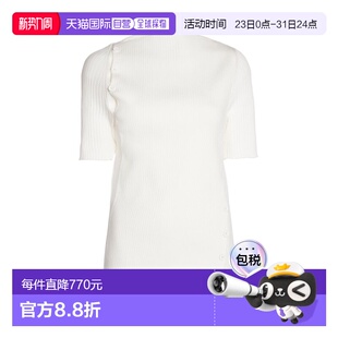 系扣针织上衣 1h可退 Oblique 女士 white白色 香港直邮Courreges