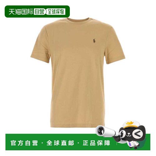 香港直邮Polo Ralph Lauren Polo 拉夫 劳伦 男士 浅褐色棉质T恤