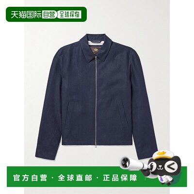 香港直邮Loro Piana 诺悠翩雅 男士 Maurin 亚麻斜纹布宽身束腰夹