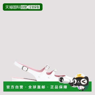 1h可退 香港直邮Carel 女士 PECHE 白色漆皮凉拖 PECHEBLANC