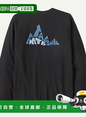 自营欧洲直邮PATAGONIA 男士长袖Berm Logo Responsibili-Tee®