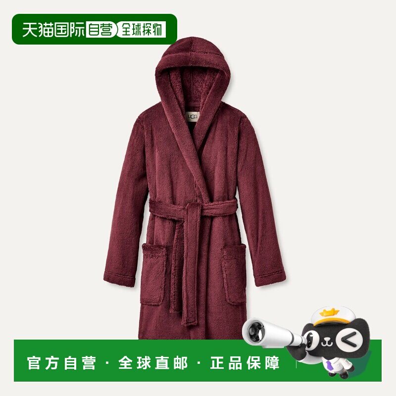 自营欧洲直邮UGG 女士深紫色睡袍浴袍