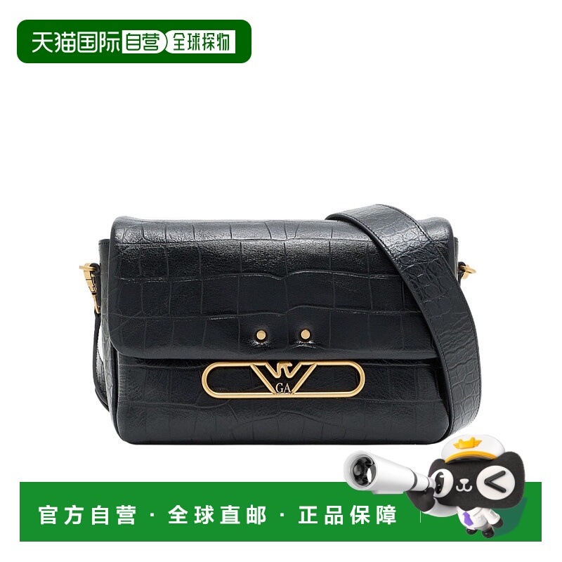香港直邮Emporio Armani 鹰标志皮革单肩包 EW002925AF17666