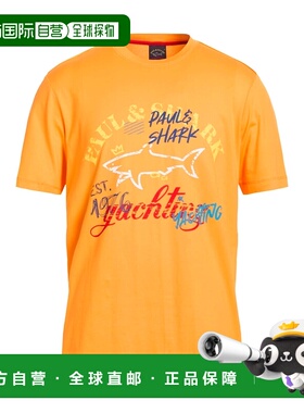 1h可退 香港直邮Paul & Shark 保罗与鲨鱼 男士 T恤 orange橙色