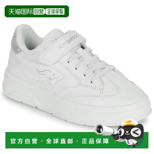 欧洲直邮Kangaroos 袋鼠 童鞋 低帮板鞋 春夏 白色 K-GK Ready EV