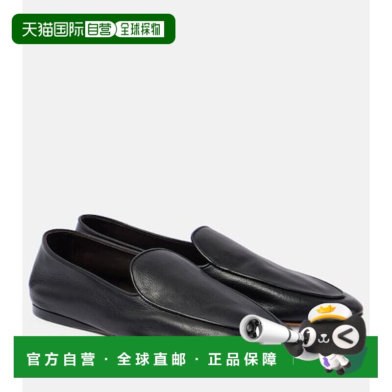 香港直邮The Row 女士 Awar 皮质乐福鞋 black黑色 舒适时尚