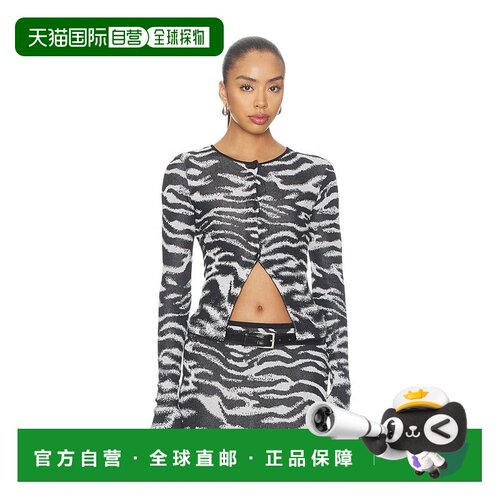 香港直邮The Attico 女士 斑马纹针织开衫 261WCD00017