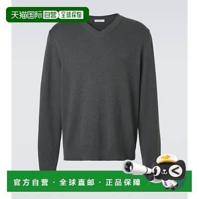 香港直邮The Row 男士 Memphis 羊绒亚麻毛衣 grey灰色 舒适时尚