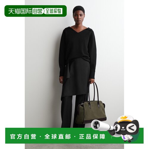 自营欧洲直邮COS Avenue女士棕色绒面皮革托特包单肩包手提包
