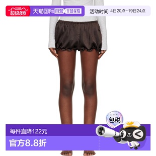1h可退 香港直邮SKIMS 女士 棕色 Lightweight Satin Bloomer 短