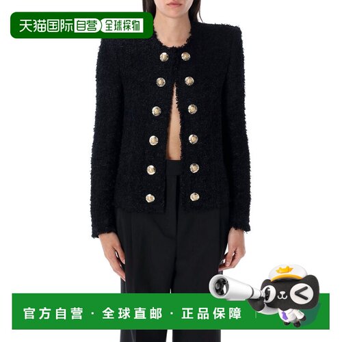 香港直邮BALMAIN 女士夹克 FF1SM508XC670PA CO 黑支付后1h可退