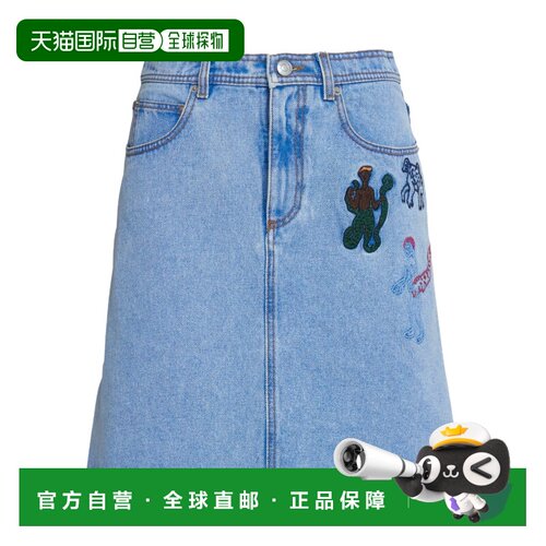 Marni 刺绣牛仔半身裙 GOJD0519S0USCU83【付后1h可退】