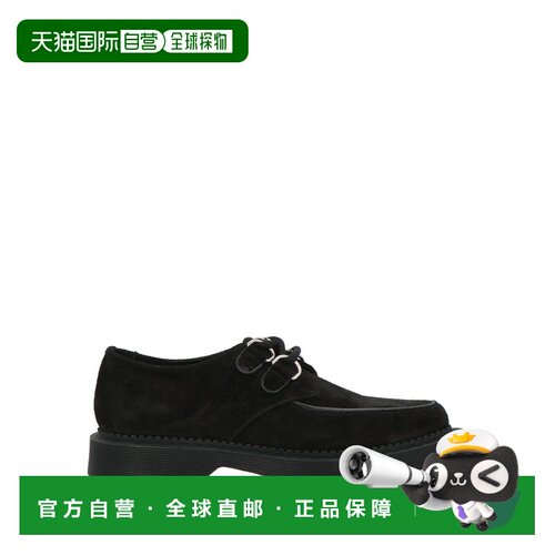1h可退 香港直邮Saint Laurent 圣罗兰 男士 绑带鞋 black黑色 舒