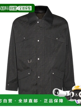 香港直邮Fendi 芬迪 男士 FF图案休闲外套 FW1329ASCK翻领长袖