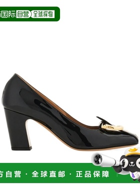 香港直邮Salvatore Ferragamo Gancini 粗跟高跟鞋 01K953