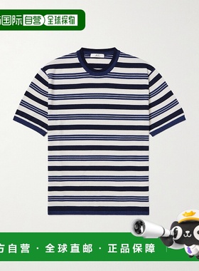 香港直邮Mr P. 男士 条纹美利奴羊毛T恤 MPK241023DOVEGREY2E5309