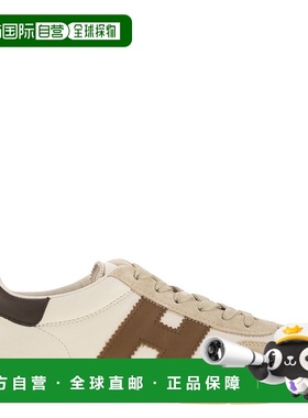 1h可退 香港直邮Hogan 女士 COOL 皮质绒面革训练鞋 HXW6470FB60U