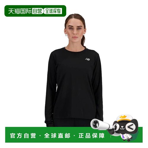 自营欧洲直邮NEW BALANCE Sport Essential女士黑色速干长袖T恤