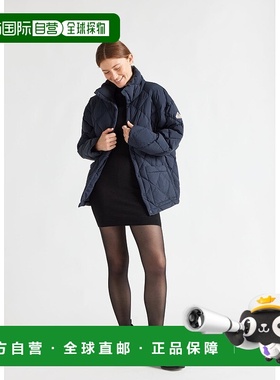 自营欧洲直邮Pyrenex Valley 女士中长款羽绒服 深蓝色