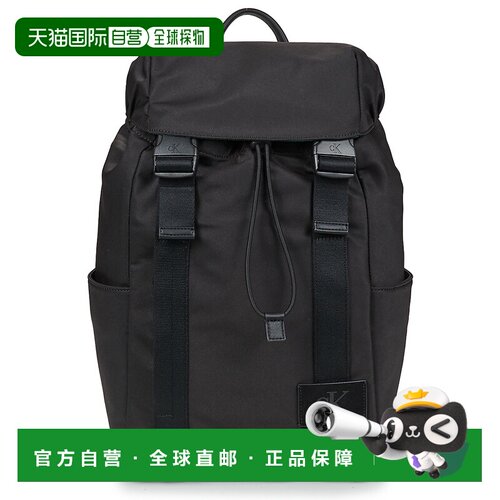 欧洲直邮Calvin Klein Jeans包男双肩包背包黑色CANVAS MIX BACKP