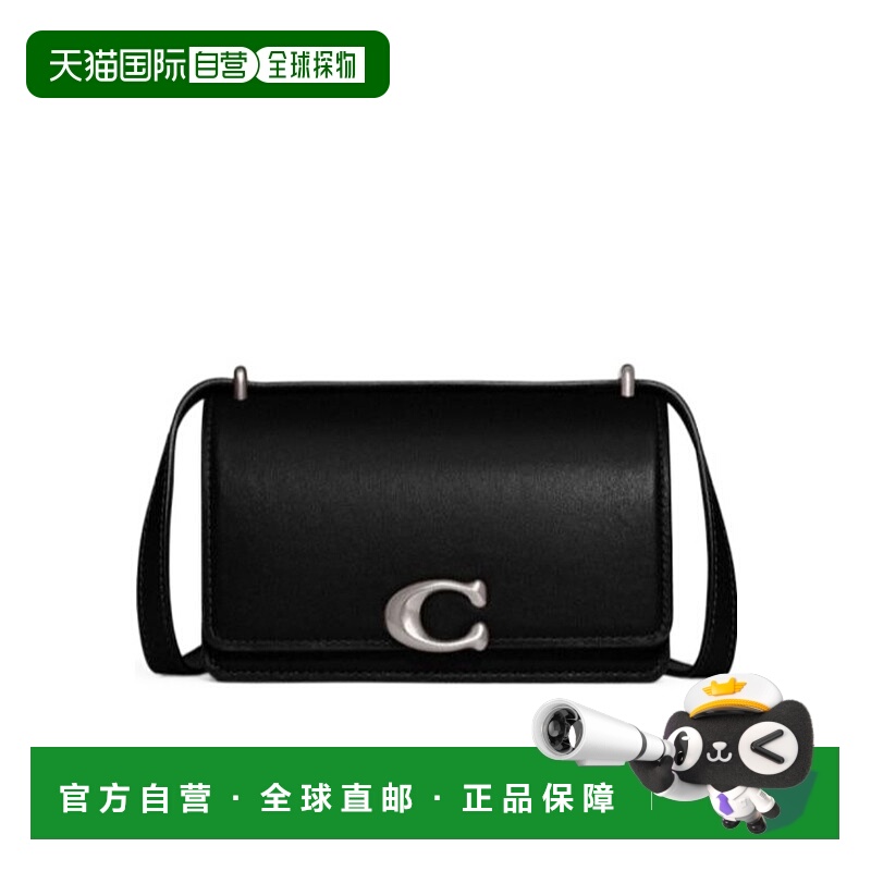 香港直邮Coach蔻驰 女包 徽标翻盖单肩包 CD724LHBLK新款