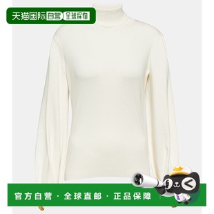 香港直邮Chloe white白色 蔻依 羊毛混纺高领毛衣 舒 女士 1h可退