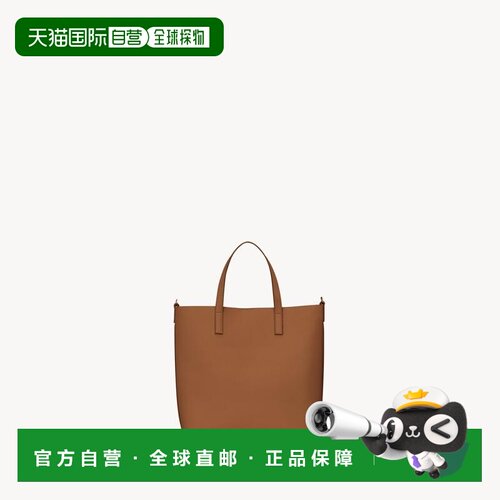 自营欧洲直邮YSL圣罗兰 女士棕褐色牛皮革手提包通勤时尚百搭高级