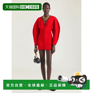 自营欧洲直邮Givenchy纪梵希 Cocoon女士红色粘胶纤维针织连衣裙