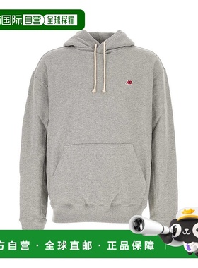 1h可退 香港直邮New Balance  男士 灰色棉混纺卫衣 MT43546AGATH