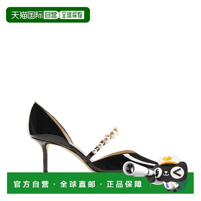 1h可退 香港直邮Jimmy Choo 周仰杰 女士 鞋跟黑色高跟鞋 AURELIE