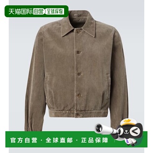 1h可退 香港直邮AURALEE 男士 棉质灯芯绒宽身束腰夹克 brown棕色