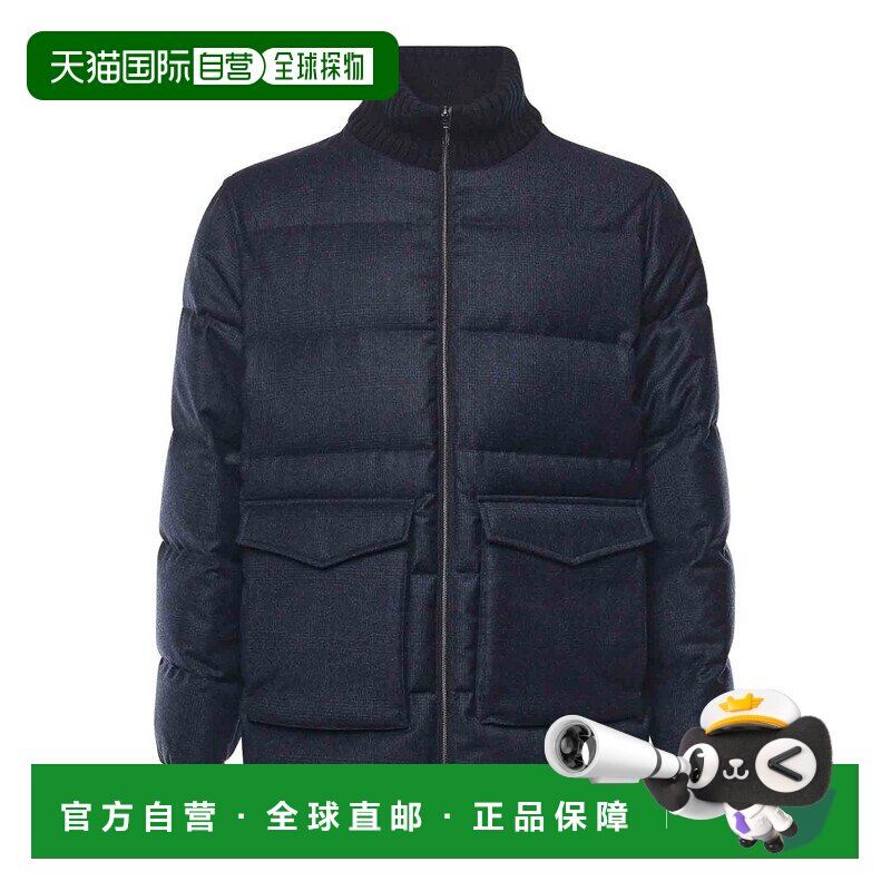 香港直邮HERNO 男士外套 PI001301U334529200 AW2025 蓝色 罗纹高