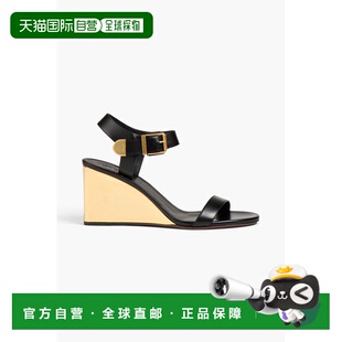 1h可退 香港直邮Chloe 蔻依 女士 Rebecca 皮质坡跟凉鞋 CHC24S97