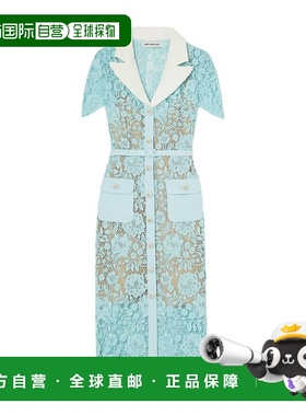 1h可退 香港直邮Self-Portrait 女士 中长连衣裙 blue蓝色 舒适时