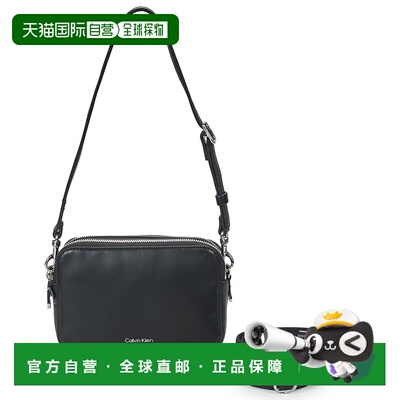 欧洲直邮Calvin Klein Jeans包女单肩背带斜挎包黑色WEBBING DOUB