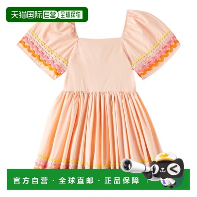 1h可退 香港直邮Molo 女童 Clotilde 抽褶棉质连衣裙童装