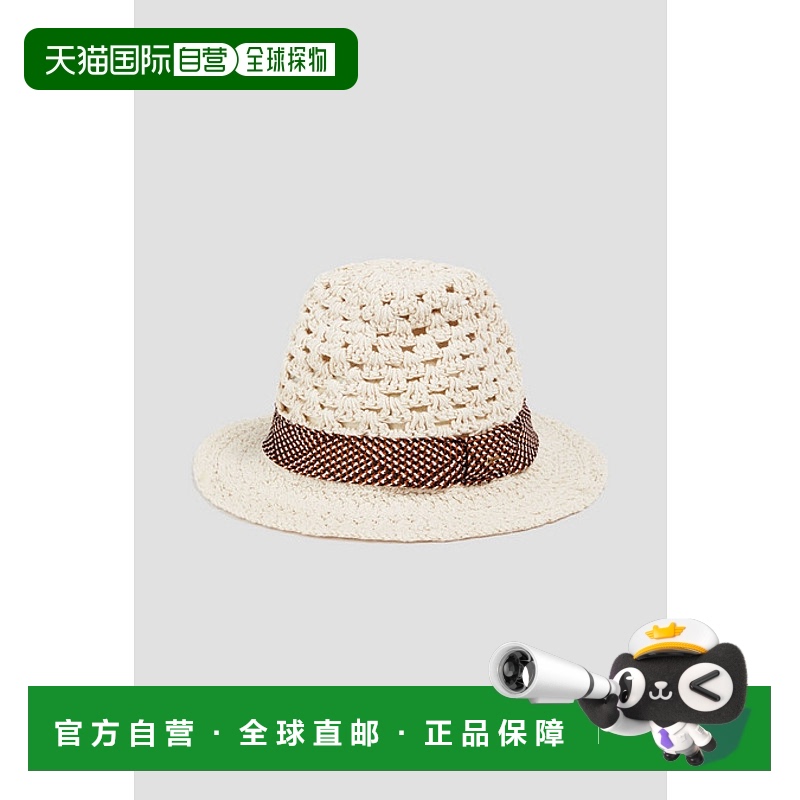 1h可退 香港直邮Chloe 蔻依 女士 钩花棉软呢帽 CHC22SD020CAC