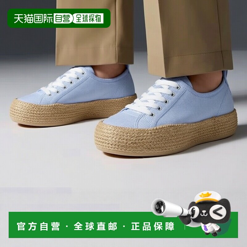 欧洲直邮Only鞋子女低帮板鞋蓝色ONLIDA-1 LACE UP ESPADRILLE