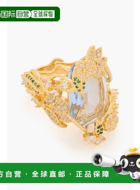 1h可退 香港直邮ZIMMERMANN 女士 镀金晶石镶嵌水晶戒指 5470S24G