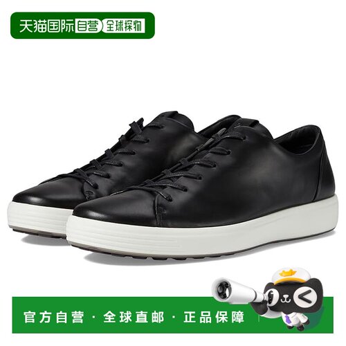 1h可退 香港直邮ecco 爱步 男士 7 Premier 柔软运动鞋 black黑色
