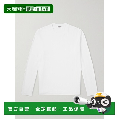 1h可退 AURALEE 男士 有机棉针织T恤 A26SP01PTWHITE上衣男装