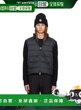 香港直邮Moncler 盟可睐 男士 黑色拉链羽绒夹克 J20919B00032M11