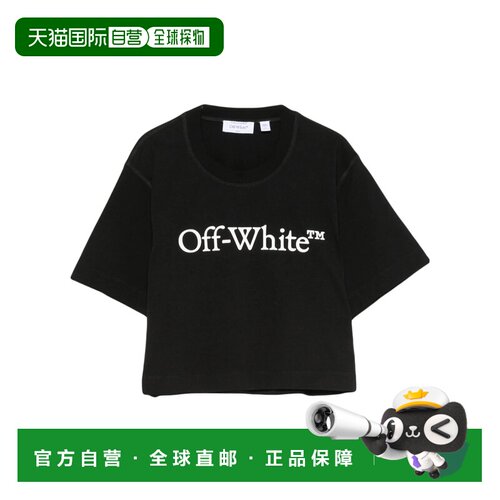 香港直邮OFF-WHITE 女士T恤 2FA00676TW003 AW2026 黑色 圆领T恤