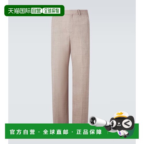 香港直邮Saint Laurent 圣罗兰 男士 suit 羊毛长裤休闲裤直筒裤