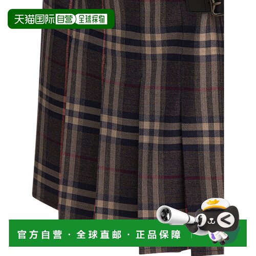 1h可退 香港直邮BURBERRY 女士半身裙 8110427 AW2025 灰色 